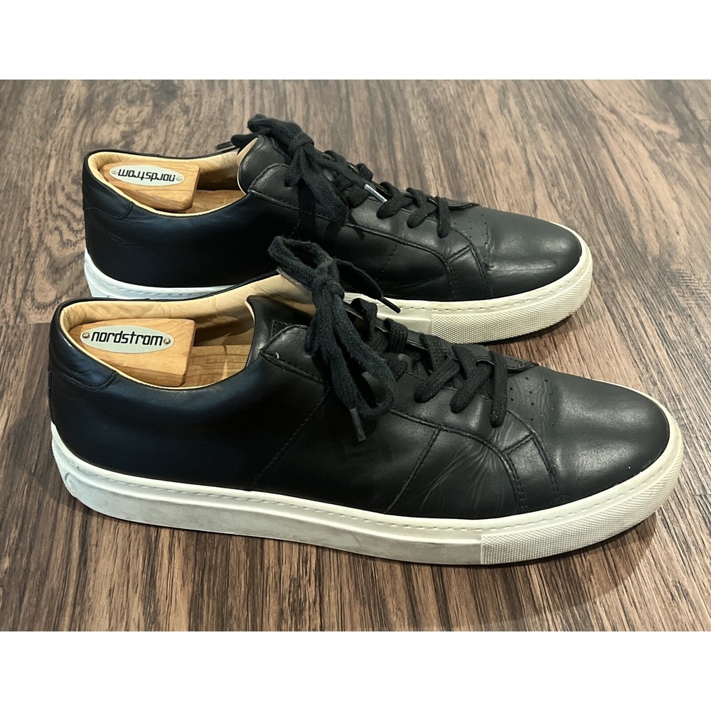 Greats Brooklyn The Royale Sneaker Mens Black Leather Casual Lace Up 11.5 Italy